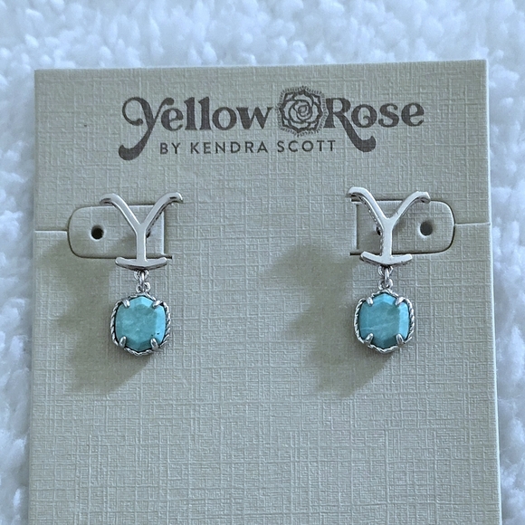 Yellow💛 Rose🌹 By Kendra Scott x Yellowstone🐂 "Dutton" Drop Earrings - NWT - Picture 16 of 16